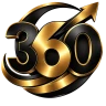 LOGO 360 Gold and Black Transparent